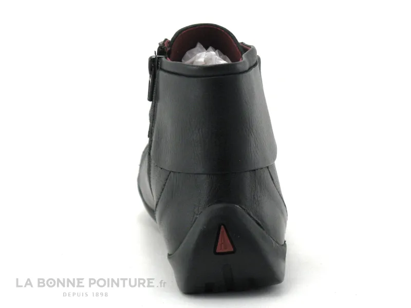 Achat chaussures Alce Shoes Femme Chaussure montante, vente Alce Shoes 9241 - Chaussure montante cuir noir - Lacet et zip