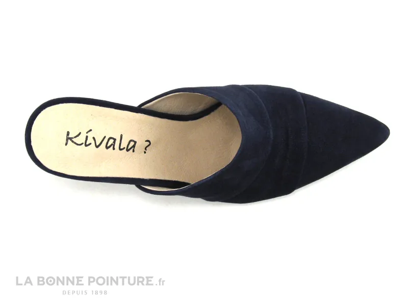 Achat chaussures Caty Kivala Femme Sabot mode, vente Caty Kivala MUGUET Velours marine - Sabot pointu talon