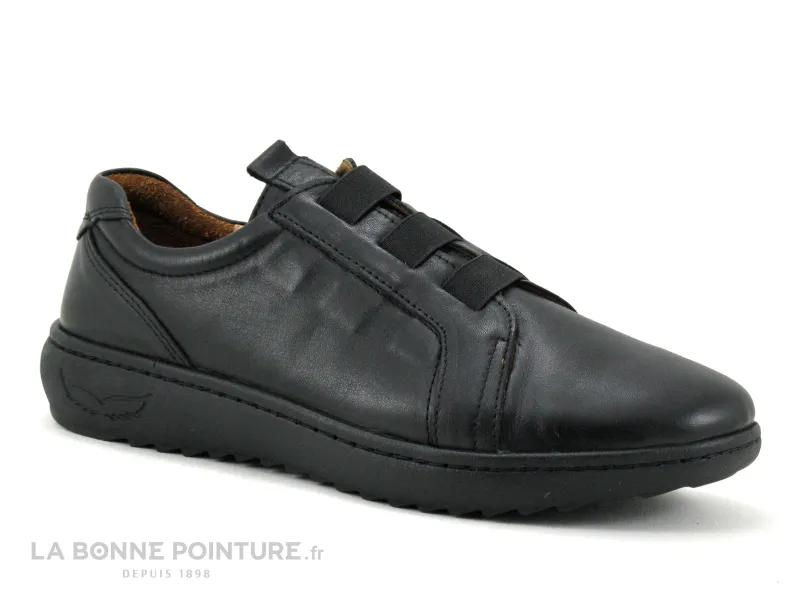 Achat chaussures Karyoka Femme Chaussure basse / Derby, vente Karyoka 2531 DENIM - Noir - Chaussure basse Femme - 3 elastiques