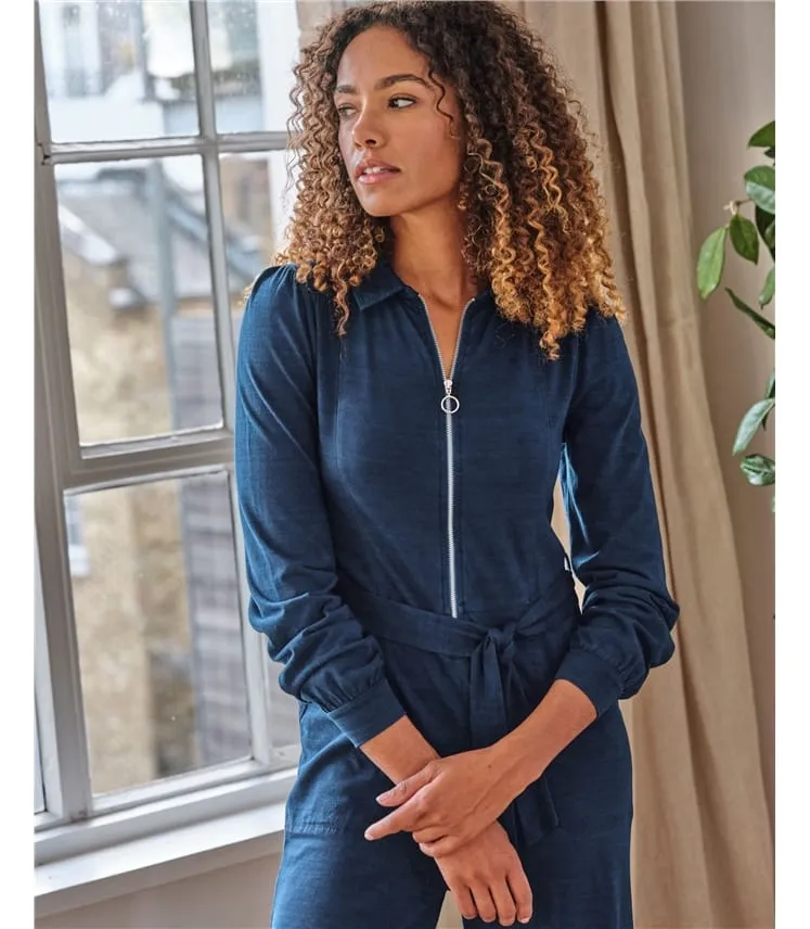 Amara Organic Cotton Denim Jumpsuit