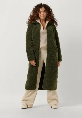 another label manteau teddy danae coat en vert