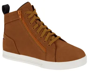 Baskets Segura Braxton marron, basket moto cuir homme