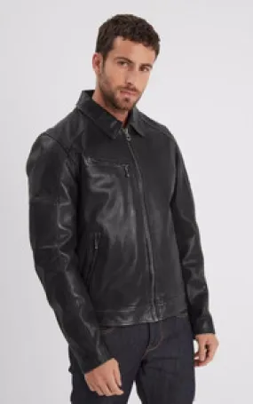 Blouson cuir Mick noir Daytona 73 - La Canadienne - Blousons Cuir Noir