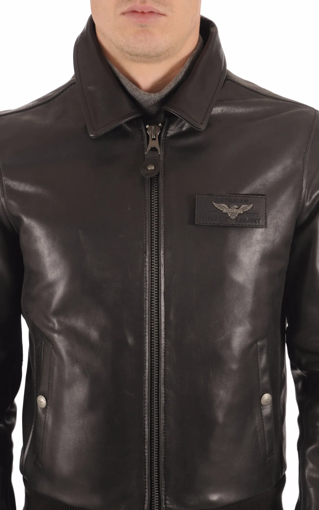 Blouson pilote cuir Texaco noir Redskins - La Canadienne - Blousons Cuir Noir