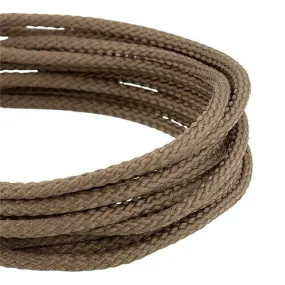 Bobine 50m cordon damier polyester 6mm marron clair