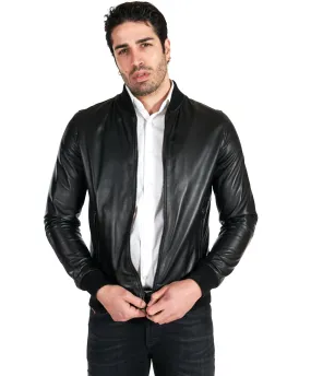 Bombers cuir homme bomber cuir noir homme College