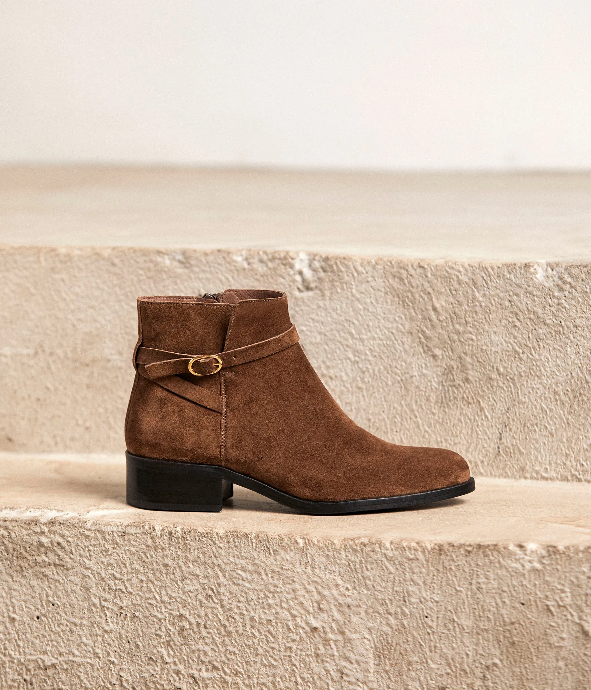 Boots cuir velours Arista