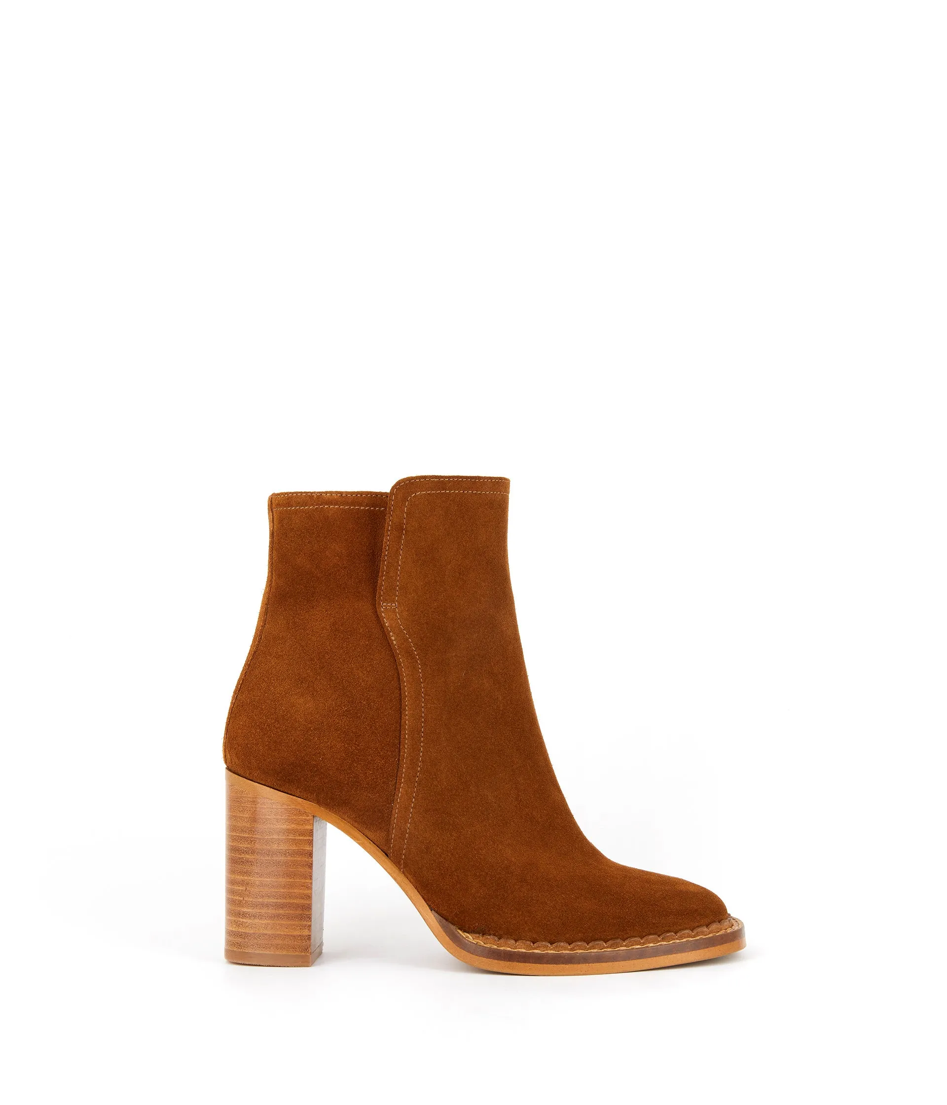 Boots velours cognac Rebelle