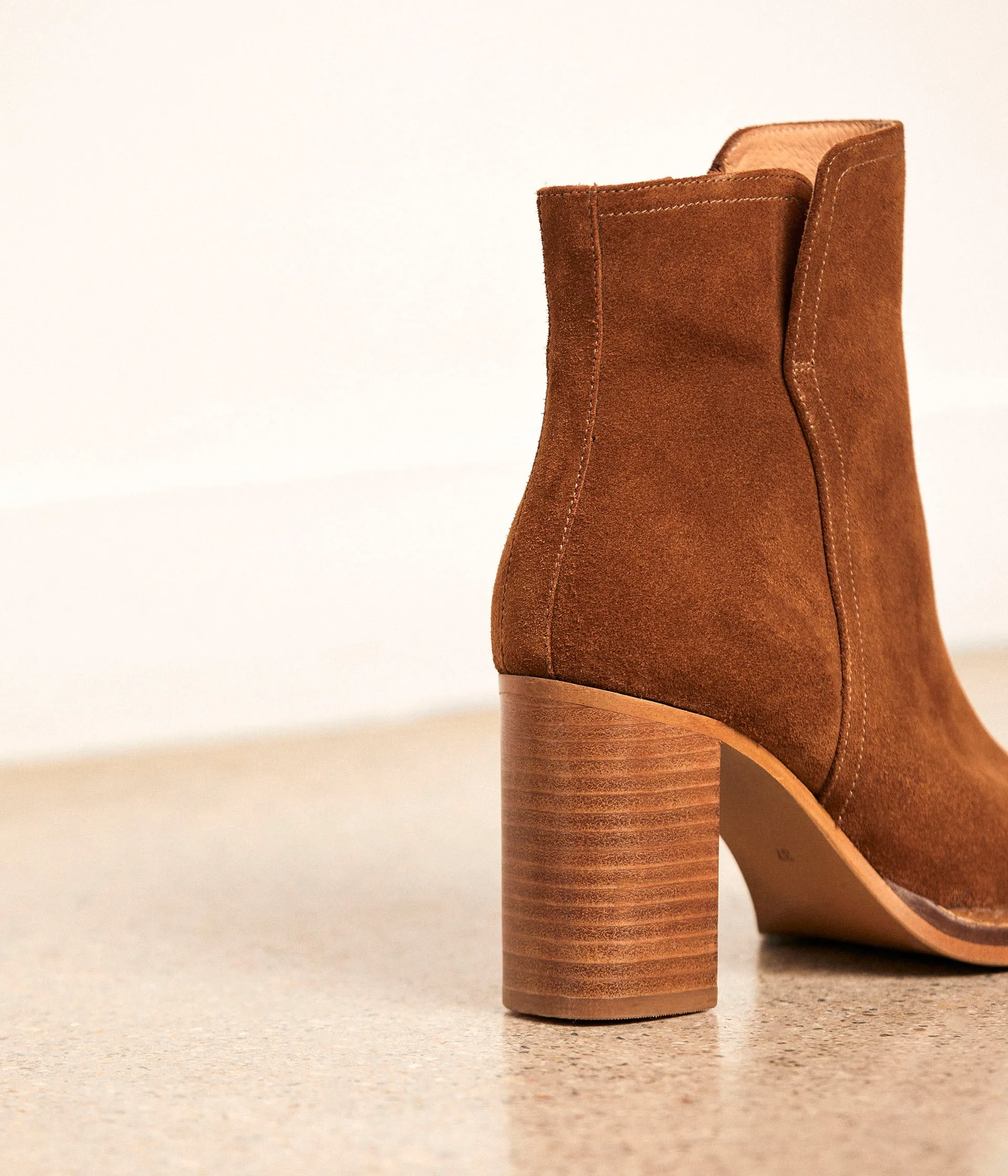 Boots velours cognac Rebelle