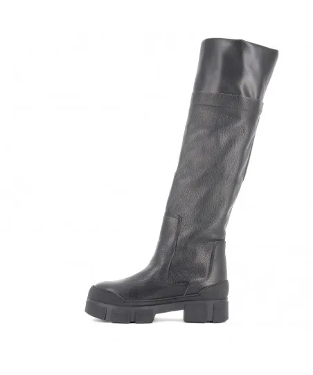 BOTTE HERMAN CUIR NOIR