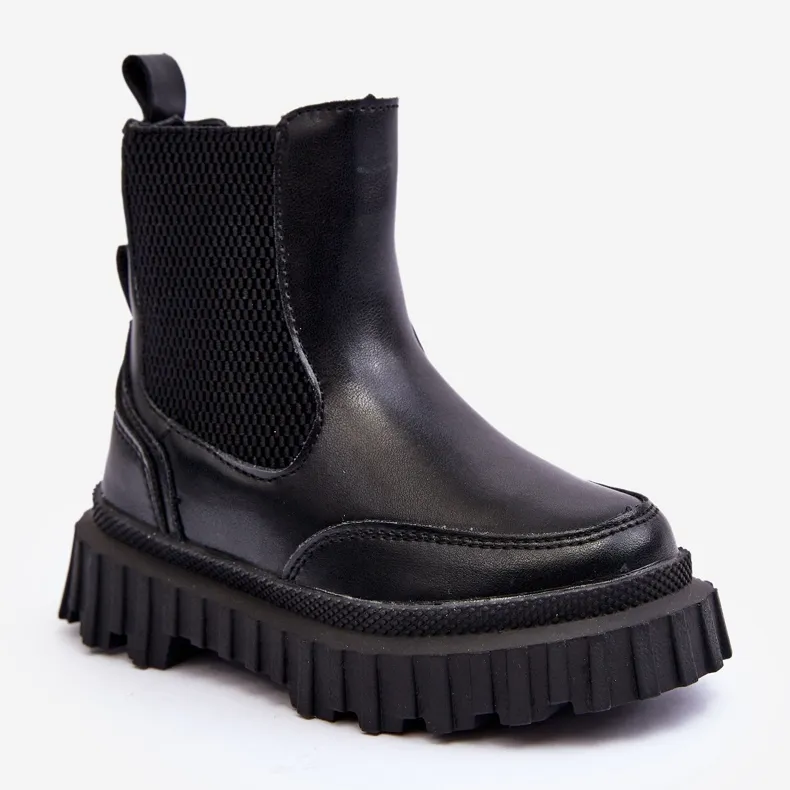 Bottes chaudes zippées pour enfants Noir Jolynn le noir