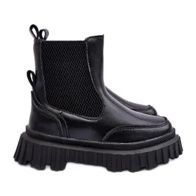 Bottes chaudes zippées pour enfants Noir Jolynn le noir