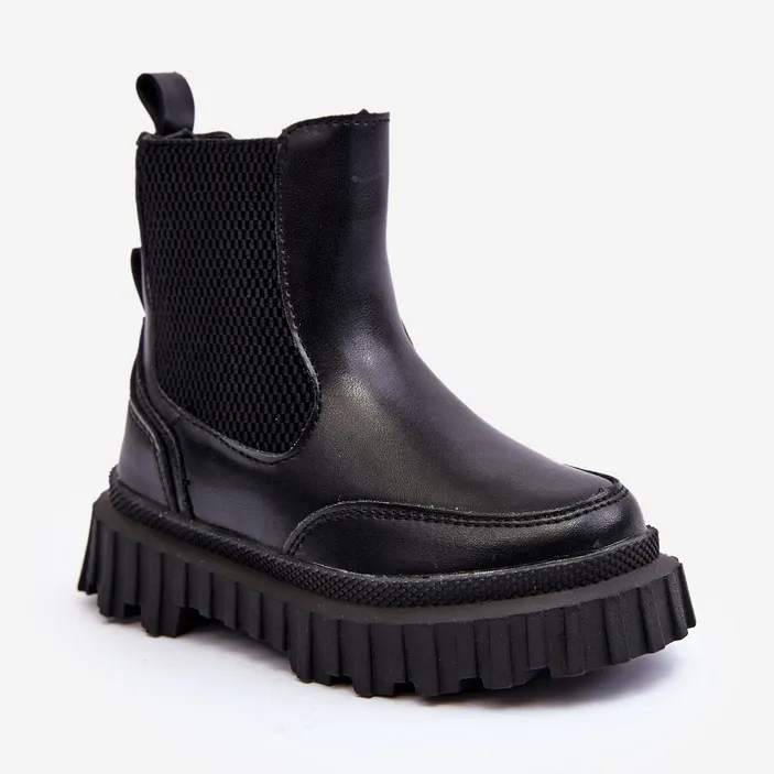 Bottes chaudes zippées pour enfants Noir Jolynn le noir