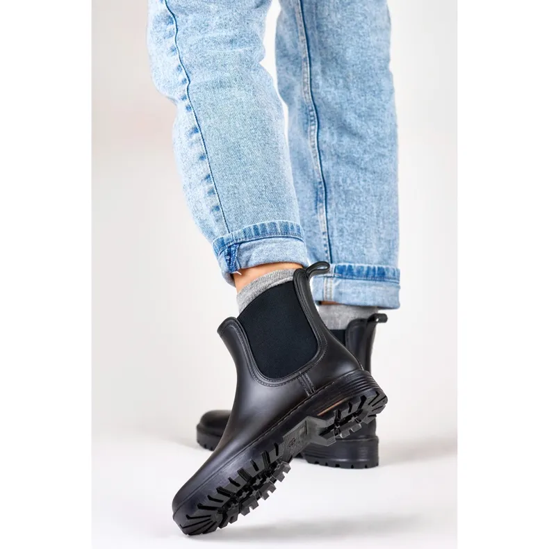 Bottes de pluie classiques Vanessa pour femmes le noir