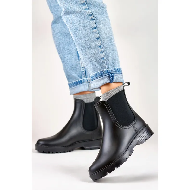 Bottes de pluie classiques Vanessa pour femmes le noir