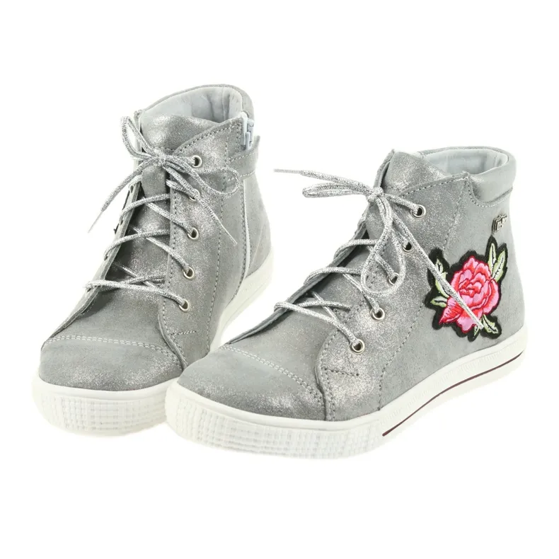 Bottes et chaussures pour filles argent Ren But 4279