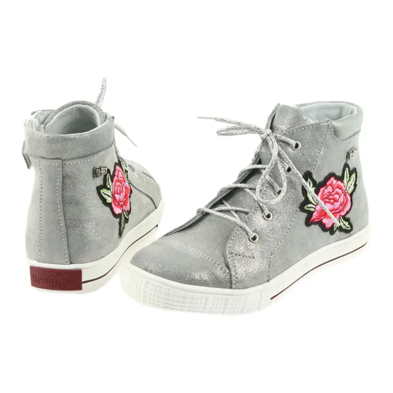 Bottes et chaussures pour filles argent Ren But 4279