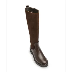 Bottes femme chocolat ZABETH en cuir | 3 Suisses