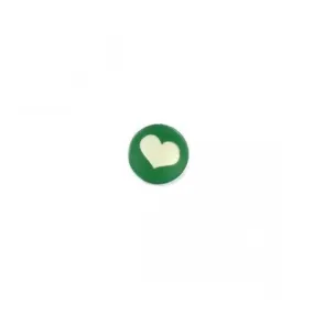 Bouton Polyester Love vert 