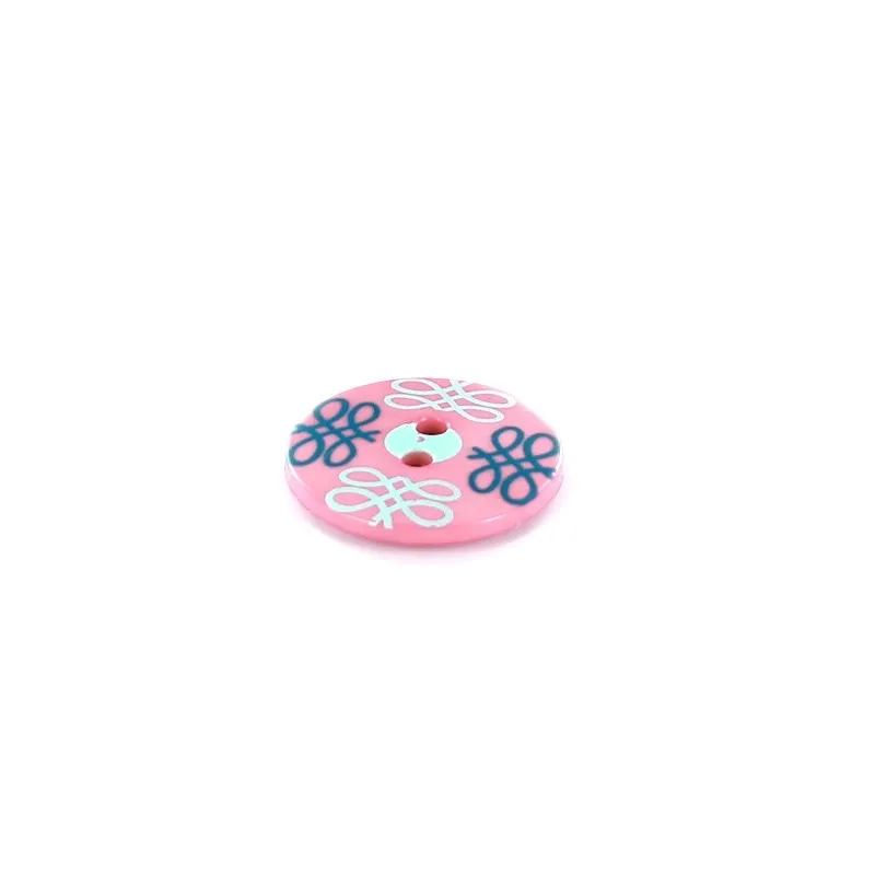 Bouton polyester Tante Ema Arabesque - rose