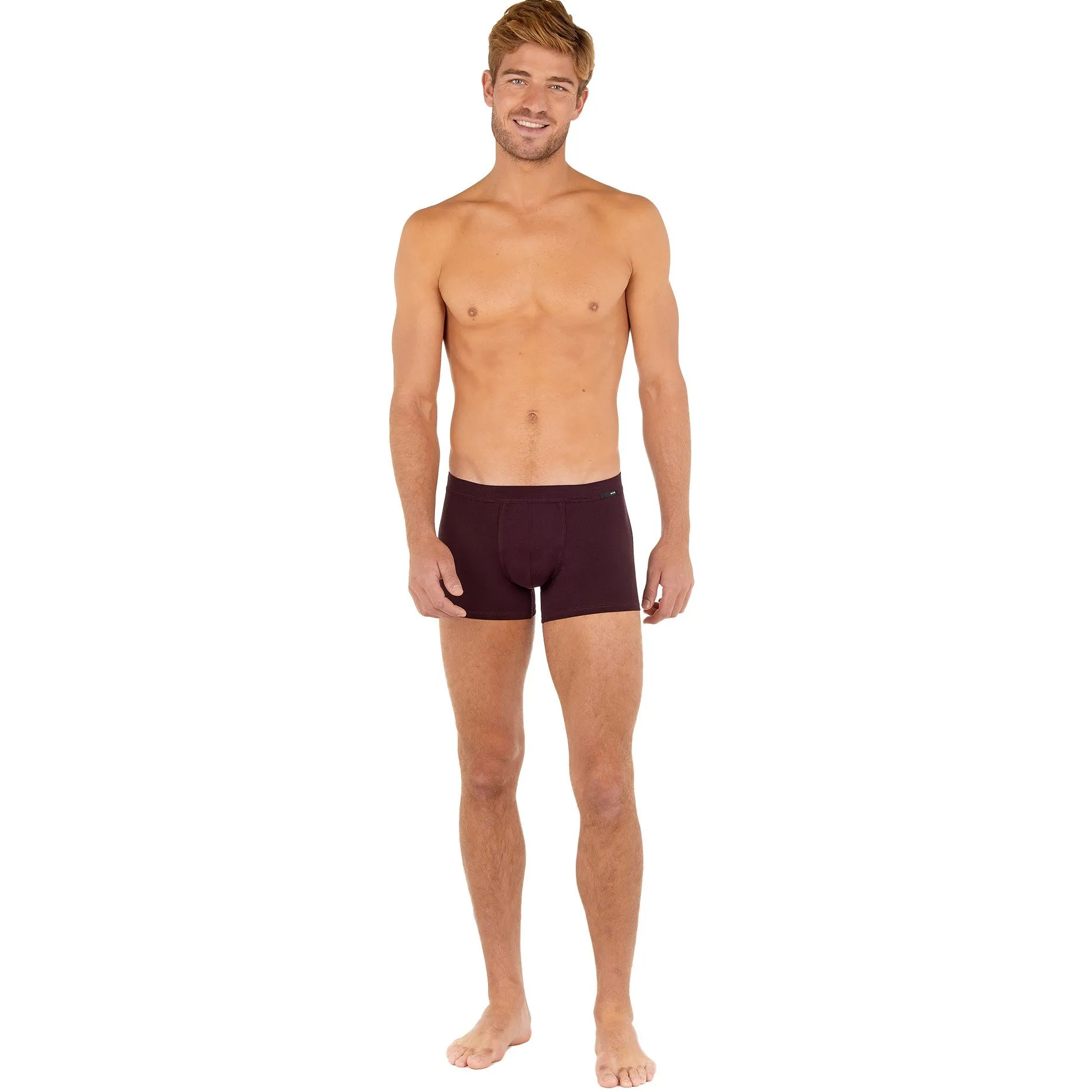 Boxer comfort Tencel Soft - bordeaux - HOM : vente shorty boxers ho...