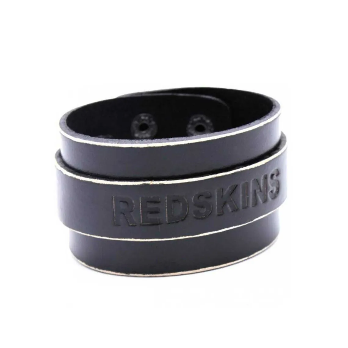 Bracelet Redskins 285101 - Bracelet Noir Cuir Redskins Bijoux | 3 Suisses