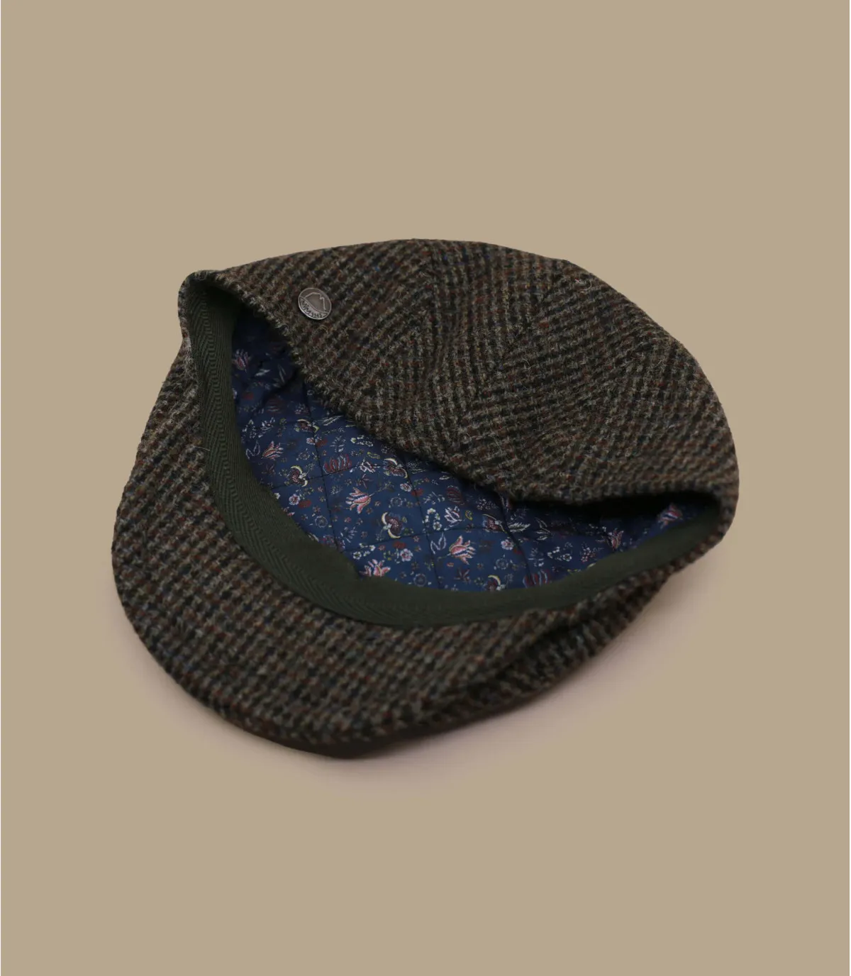 béret vert laine - Bang Harris Tweed kaki Mtm : Headict