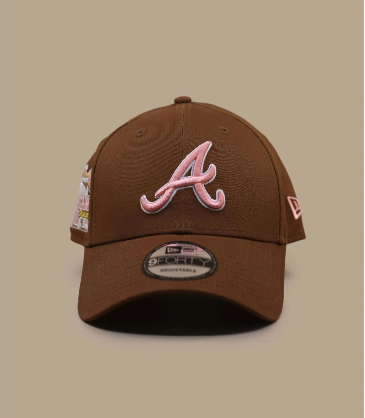 casquette baseball atlanta marron - Casquette Cooperstown Braves Neutral Patch 9Forty toasted New Era : Headict