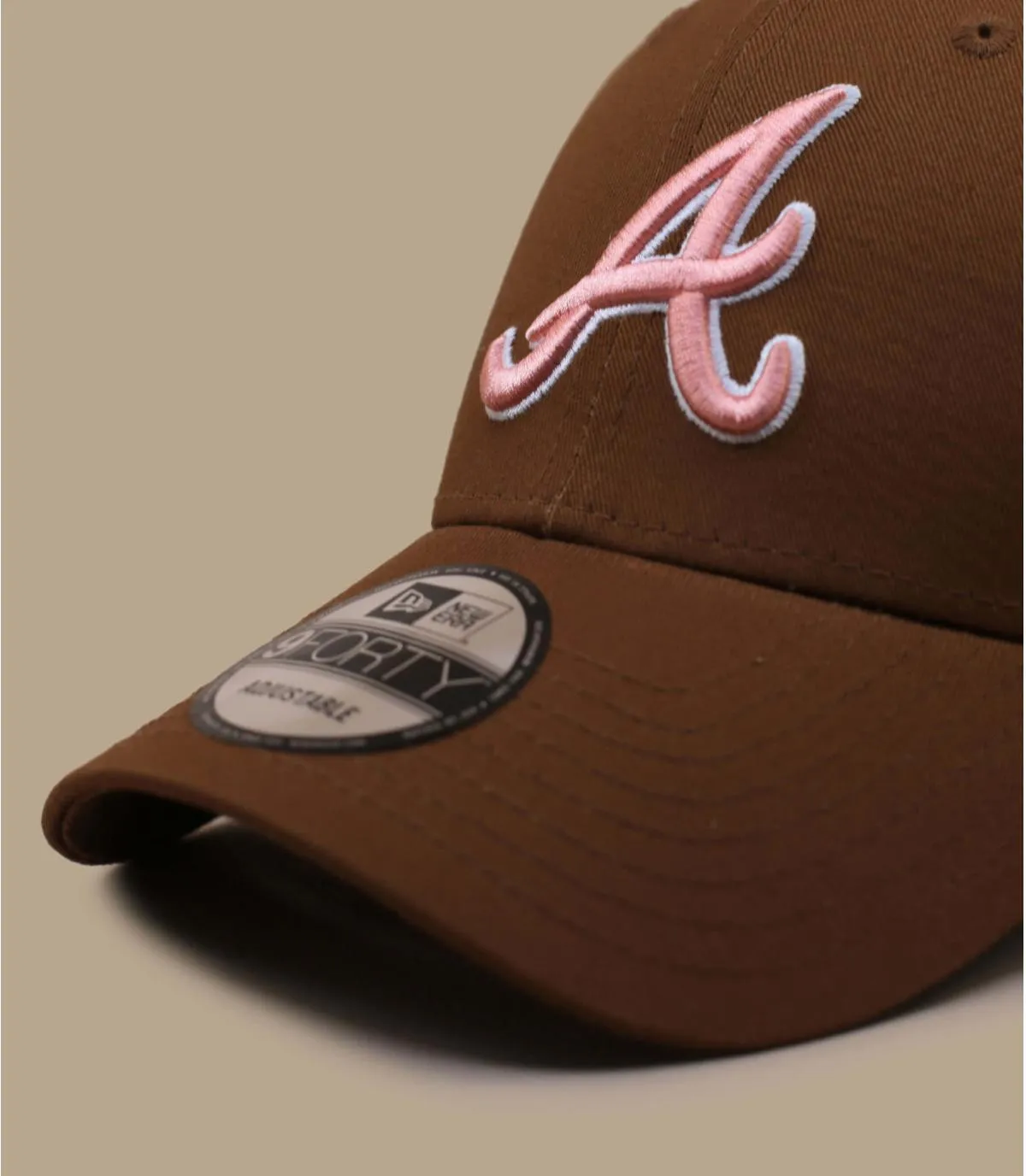 casquette baseball atlanta marron - Casquette Cooperstown Braves Neutral Patch 9Forty toasted New Era : Headict