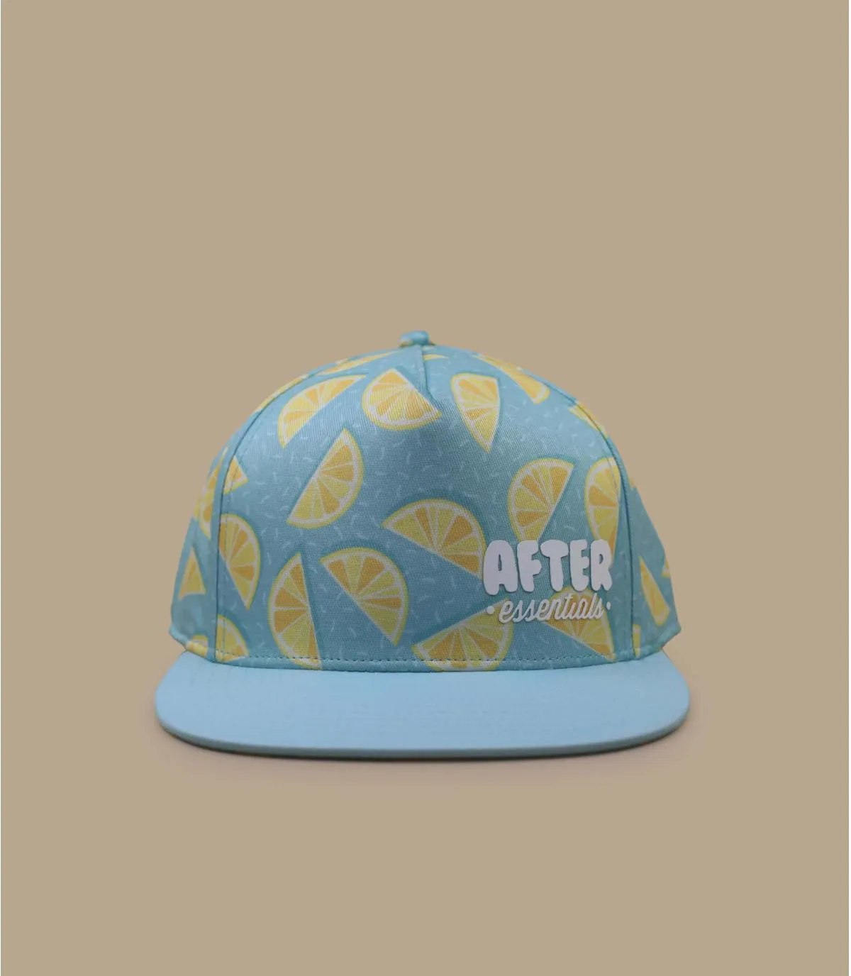 Casquette baseball enfant bleue imprimé citron - Casquette Kid Baseball Lemon After Essentials : Headict