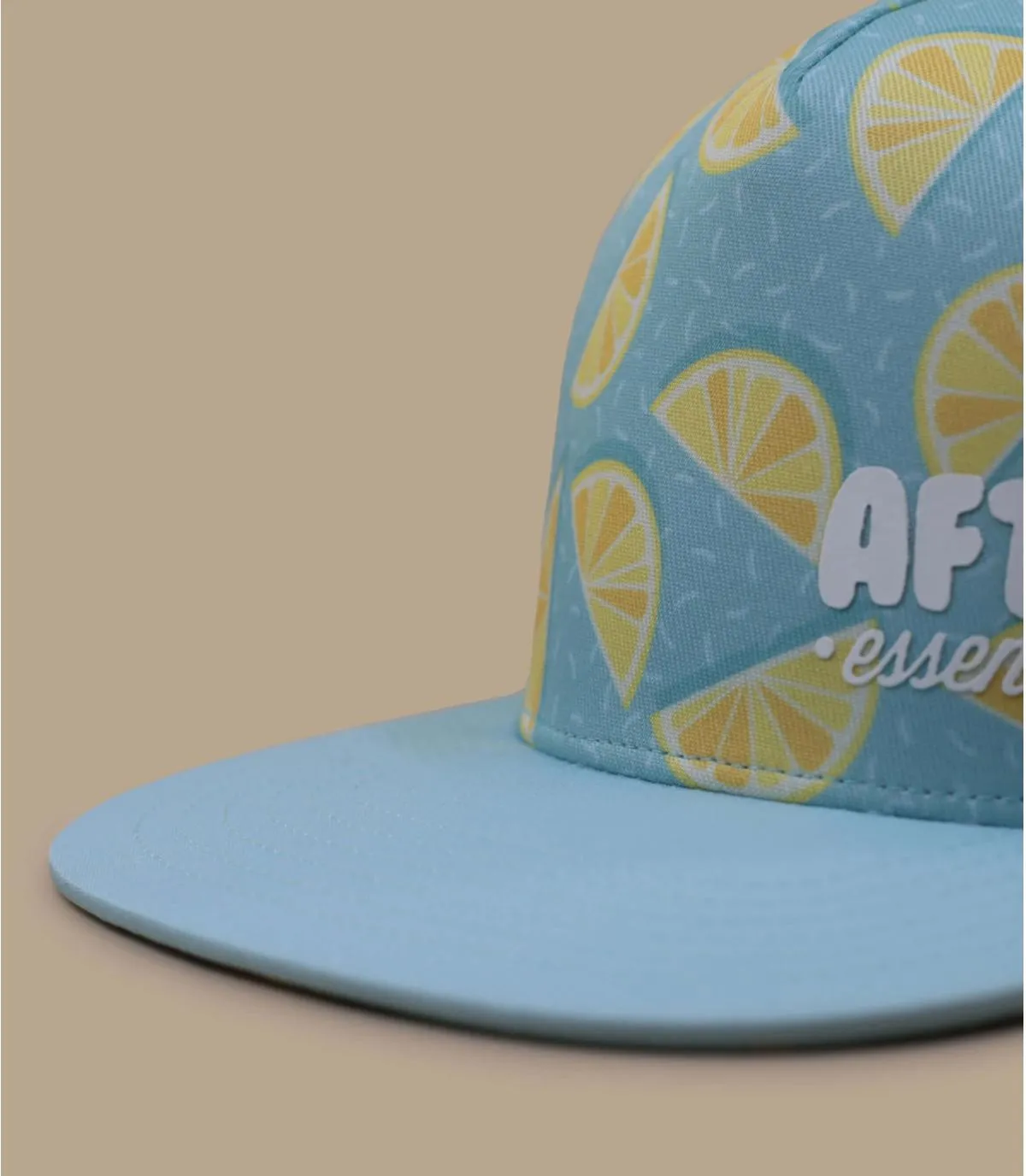 Casquette baseball enfant bleue imprimé citron - Casquette Kid Baseball Lemon After Essentials : Headict