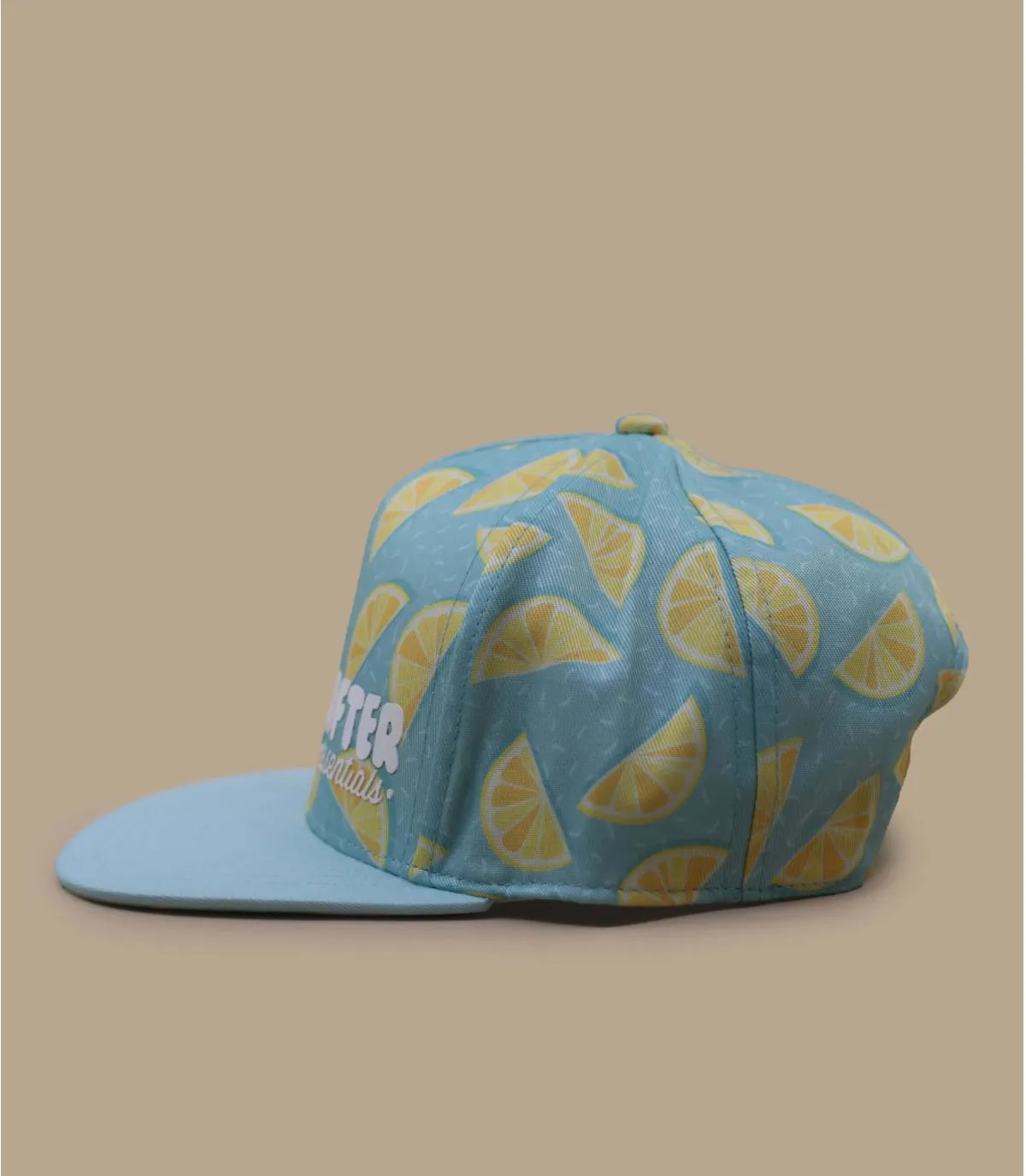 Casquette baseball enfant bleue imprimé citron - Casquette Kid Baseball Lemon After Essentials : Headict