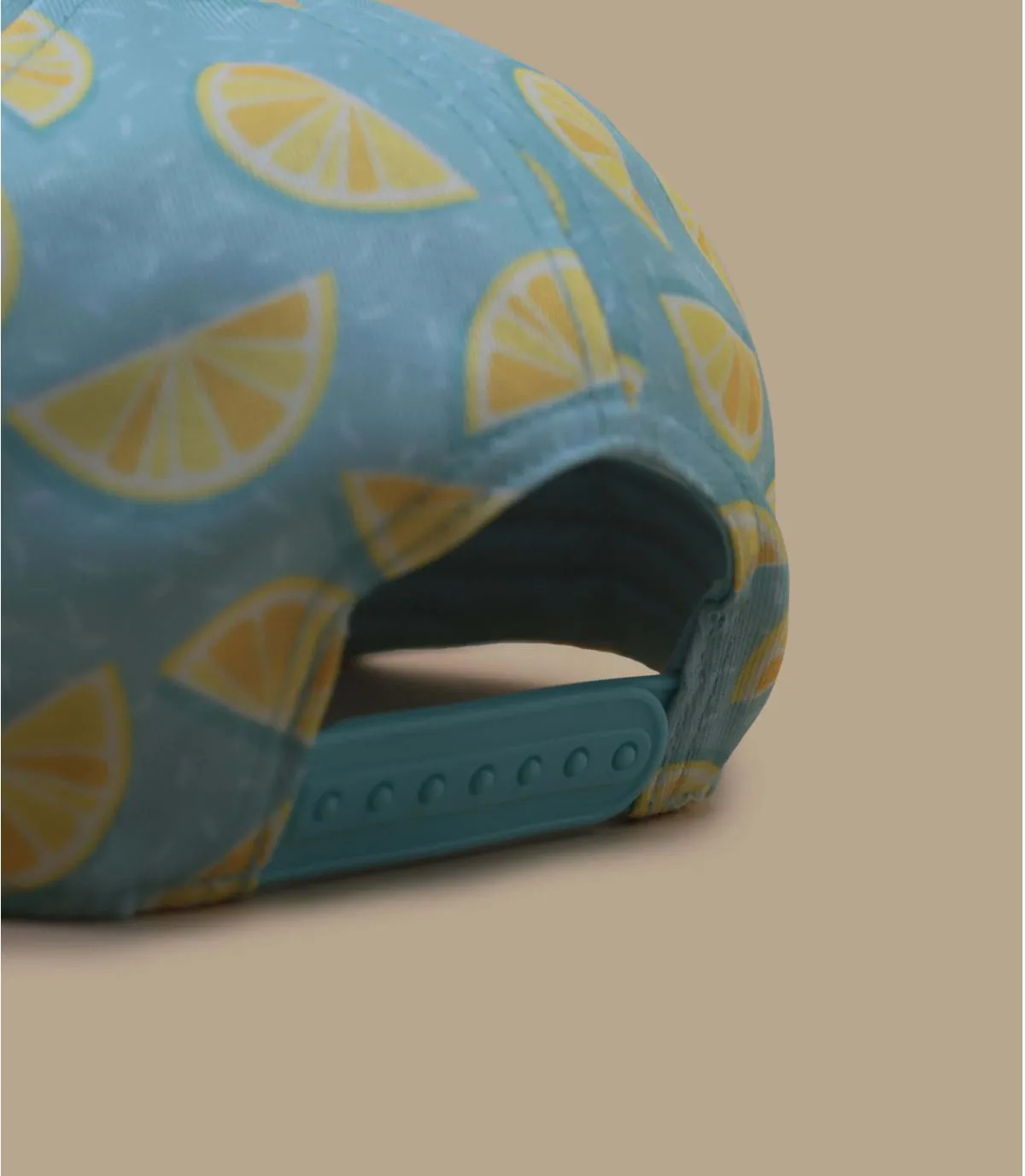 Casquette baseball enfant bleue imprimé citron - Casquette Kid Baseball Lemon After Essentials : Headict