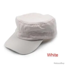 Casquette plate militaire modèle B - Blanc