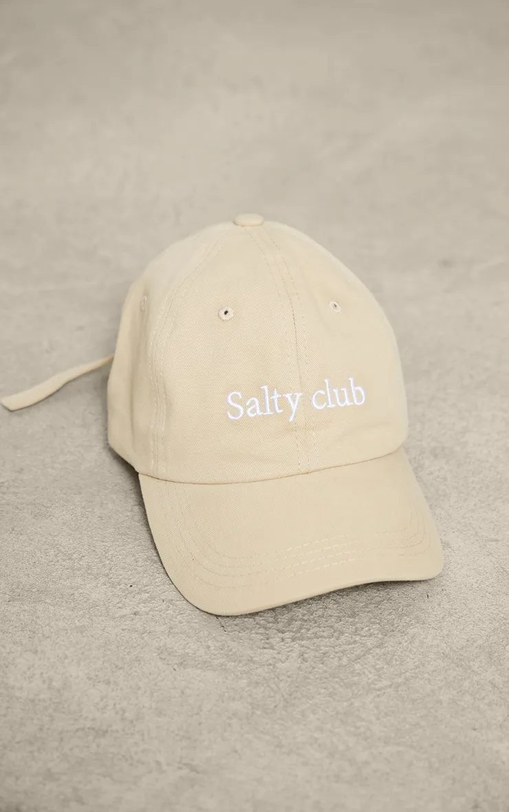 Casquette sable à slogan Salty Club