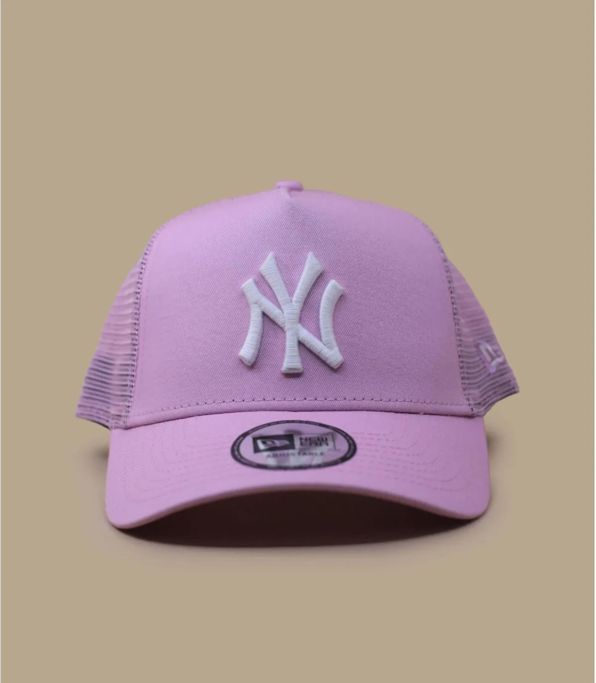 Casquette trucker femme NY  rose - Casquette Trucker League Ess NY pink New Era : Headict