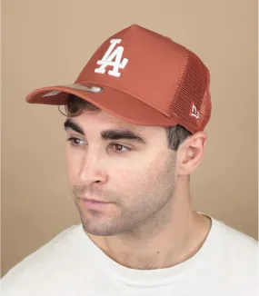 Casquette trucker LA terracota - Casquette League Ess Trucker LA terracota New Era : Headict