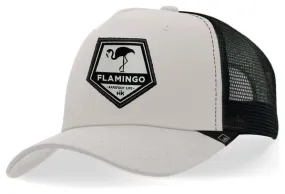 Casquette Trucker pour femmes Hanukeii Flamingo Gris