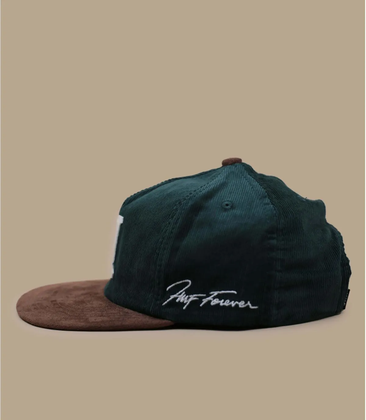 casquette velours vert - Corduroy Classic H strapback forest green Huf : Headict