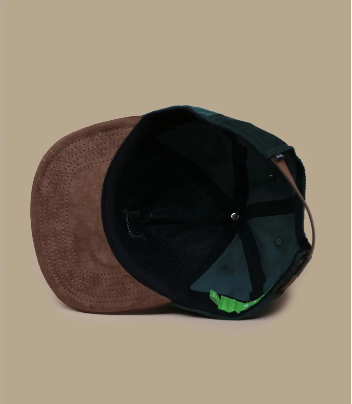 casquette velours vert - Corduroy Classic H strapback forest green Huf : Headict