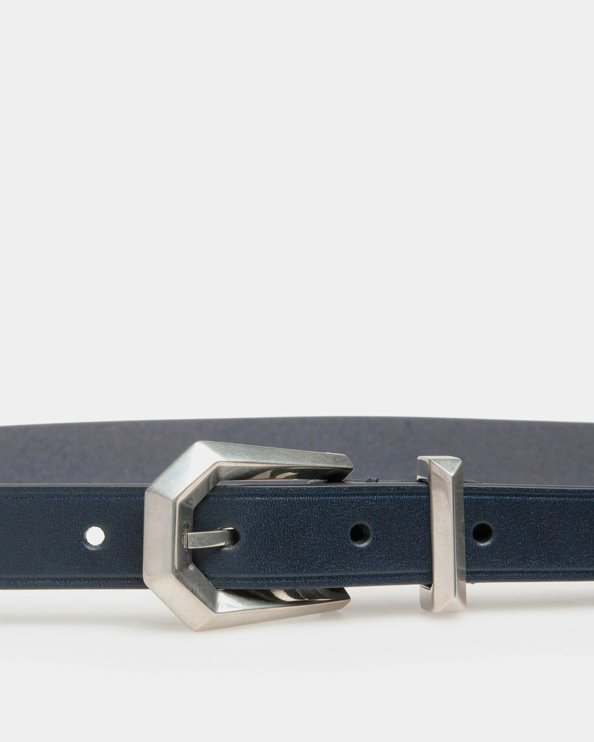 Ceinture Prisma 20 mm En Cuir Navy Blue