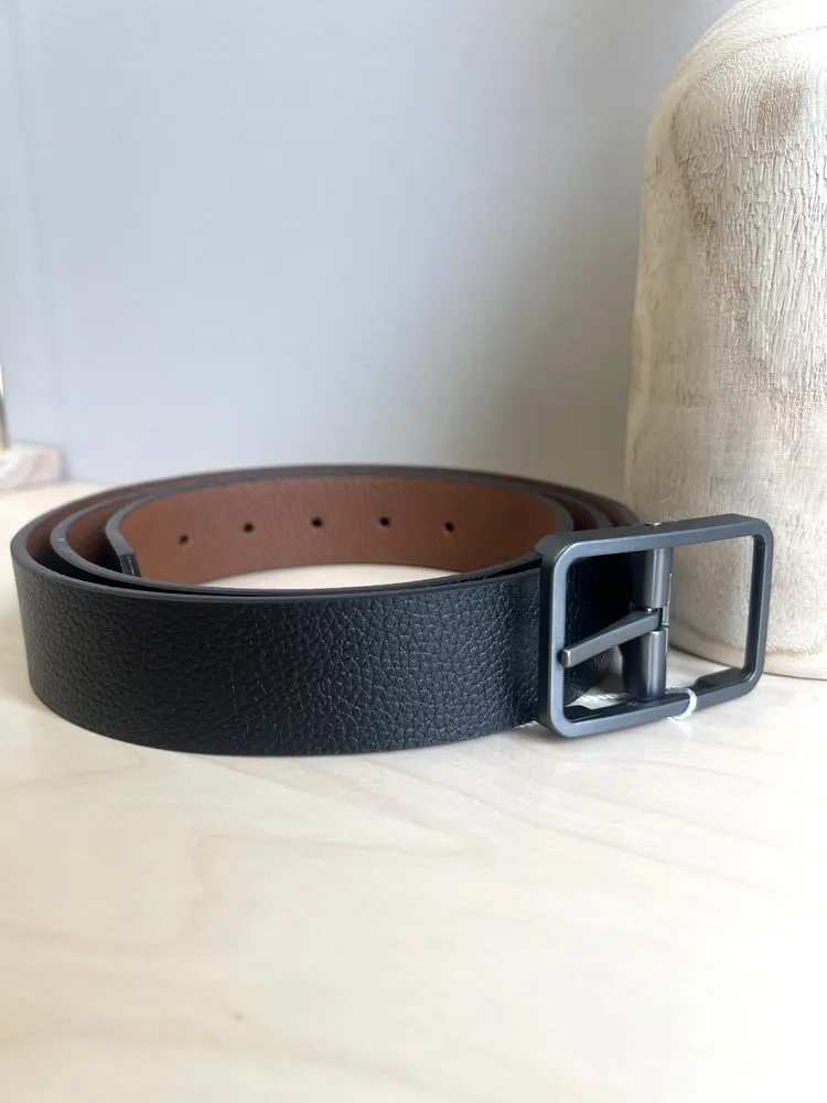 Ceinture réversible FABIEN - Accessoire homme cléstyle Couleur Noir Unique TU