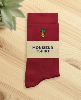 Chaussettes homme Ananas (brodé)