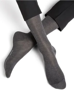 Chaussettes soie unies Anthracite - Bleuforêt