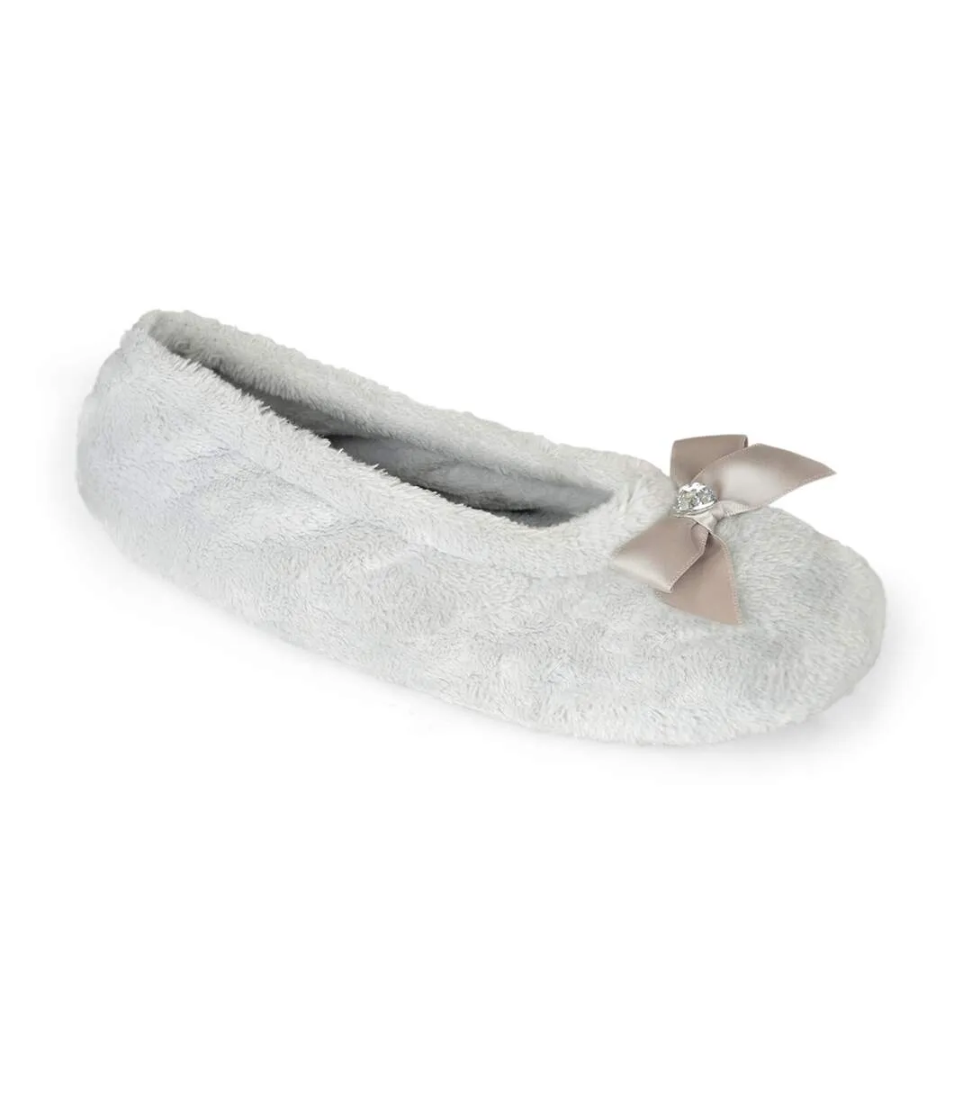 Chaussons ballerines femme gris Generic