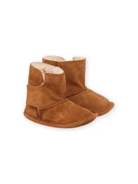 Chaussons boots en cuir