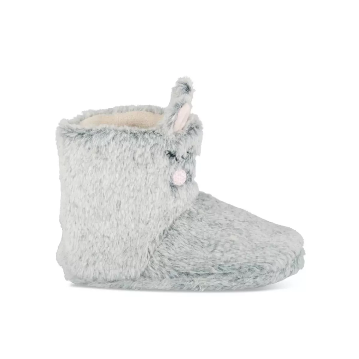 Chaussons bottines lapin GRIS LOVELY SKULL