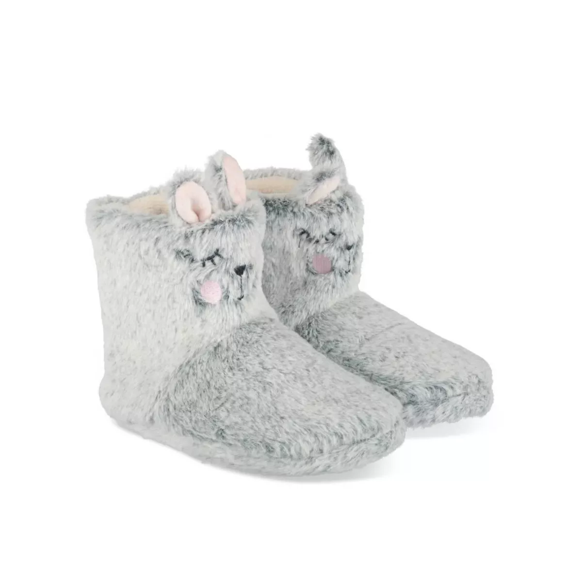 Chaussons bottines lapin GRIS LOVELY SKULL