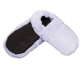 Chaussons chauffants micro-ondes en fausse fourrure