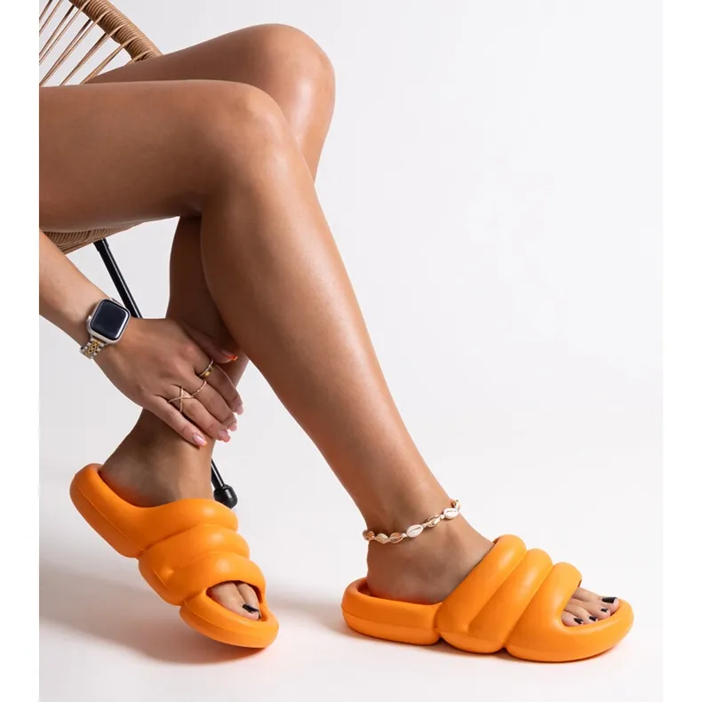 Chaussons en mousse Haile orange